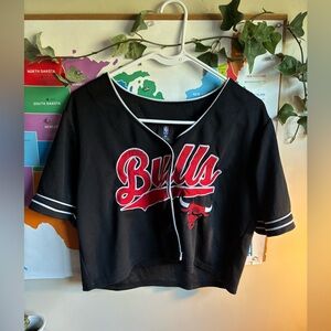 Chicago bulls jersey crop top